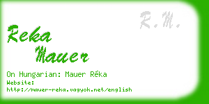 reka mauer business card