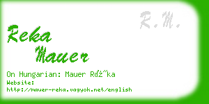 reka mauer business card